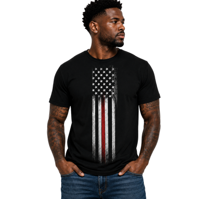 Tough Flag T-Shirt for Men – Patriotic USA Flag Graphic Tee,  Salute The Flag Shirt, Military Inspired Veteran & Patriot Gift American Pride Men's T-Shirt