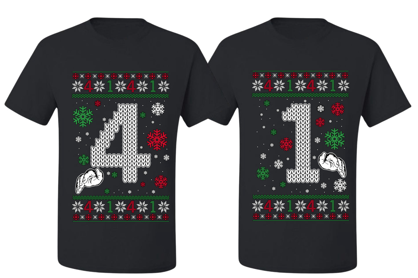 41 Combination Sweater Girlfriend Boyfriend Gift His and Hers Matching Ugly Christmas Couple T-Shirt