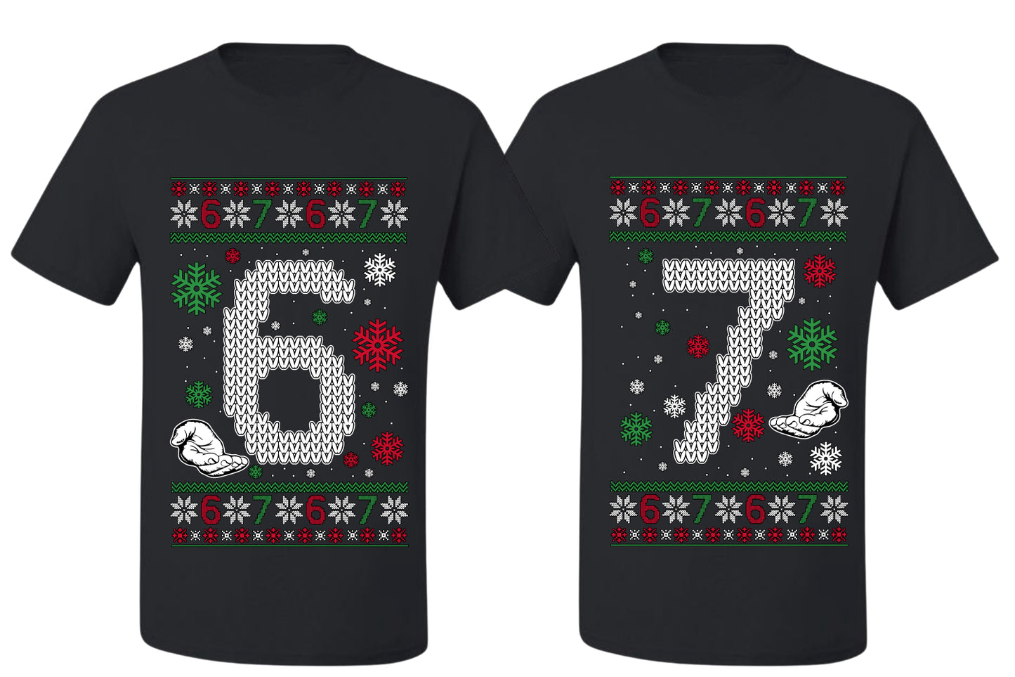6 7 Meme Sweater Girlfriend Boyfriend Gift His and Hers Matching Ugly Christmas Couple T-Shirt