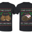 Love My Chestnuts Love My Yule Log Sweater Girlfriend Boyfriend Gift His and Hers Matching Ugly Christmas Couple T-Shirt