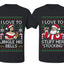 I Love To Stuff Her Stocking Jingle His Bells Sweater Girlfriend Boyfriend Gift His and Hers Matching Ugly Christmas Couple T-Shirt