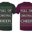 Full of Christmas Cheer Beer Husband Wife Couple Shirt Girlfriend Boyfriend Gift His and Hers Matching Ugly Christmas Couple T-Shirt
