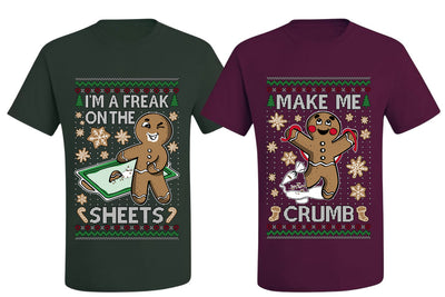 Freak On The Sheets Make Me Crumb Sweater Girlfriend Boyfriend Gift His and Hers Matching Ugly Christmas Couple T-Shirt