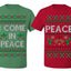 I Come in Peace Funny Matching His and Hers Couples Shirt Girlfriend Boyfriend Gift His and Hers Matching Ugly Christmas Couple T-Shirt