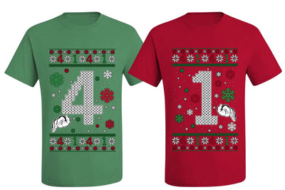41 Combination Sweater Girlfriend Boyfriend Gift His and Hers Matching Ugly Christmas Couple T-Shirt
