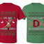 I Put The D In Reindeer Sweater Girlfriend Boyfriend Gift His and Hers Matching Ugly Christmas Couple T-Shirt