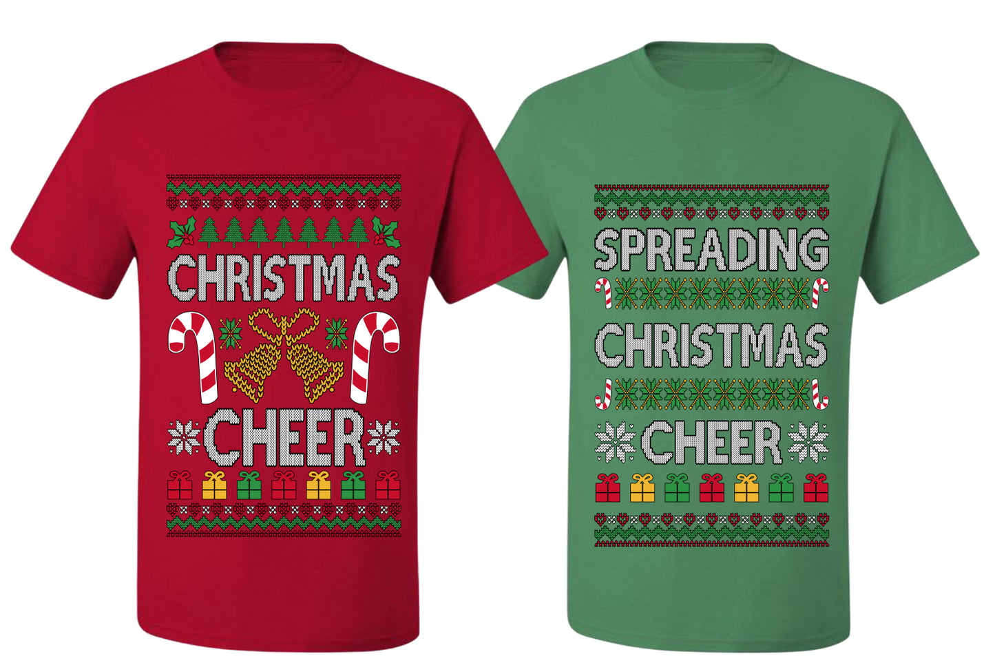 Spreading Christmas Cheer Sweater Girlfriend Boyfriend Gift His and Hers Matching Ugly Christmas Couple T-Shirt