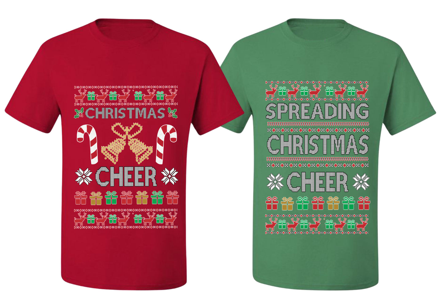Spreading Christmas Cheer Sweater Girlfriend Boyfriend Gift His and Hers Matching Ugly Christmas Couple T-Shirt