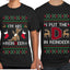 I Put The D In Reindeer Sweater Girlfriend Boyfriend Gift His and Hers Matching Ugly Christmas Couple T-Shirt