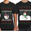 Snow Blower Snowman Sweater Girlfriend Boyfriend Gift His and Hers Matching Ugly Christmas Couple T-Shirt