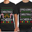 Spreading Christmas Cheer Sweater Girlfriend Boyfriend Gift His and Hers Matching Ugly Christmas Couple T-Shirt