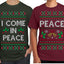 I Come in Peace Funny Matching His and Hers Couples Shirt Girlfriend Boyfriend Gift His and Hers Matching Ugly Christmas Couple T-Shirt