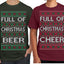 Full of Christmas Cheer Beer Husband Wife Couple Shirt Girlfriend Boyfriend Gift His and Hers Matching Ugly Christmas Couple T-Shirt