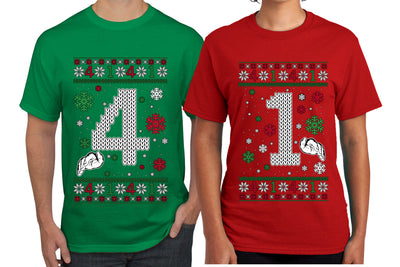 41 Combination Sweater Girlfriend Boyfriend Gift His and Hers Matching Ugly Christmas Couple T-Shirt