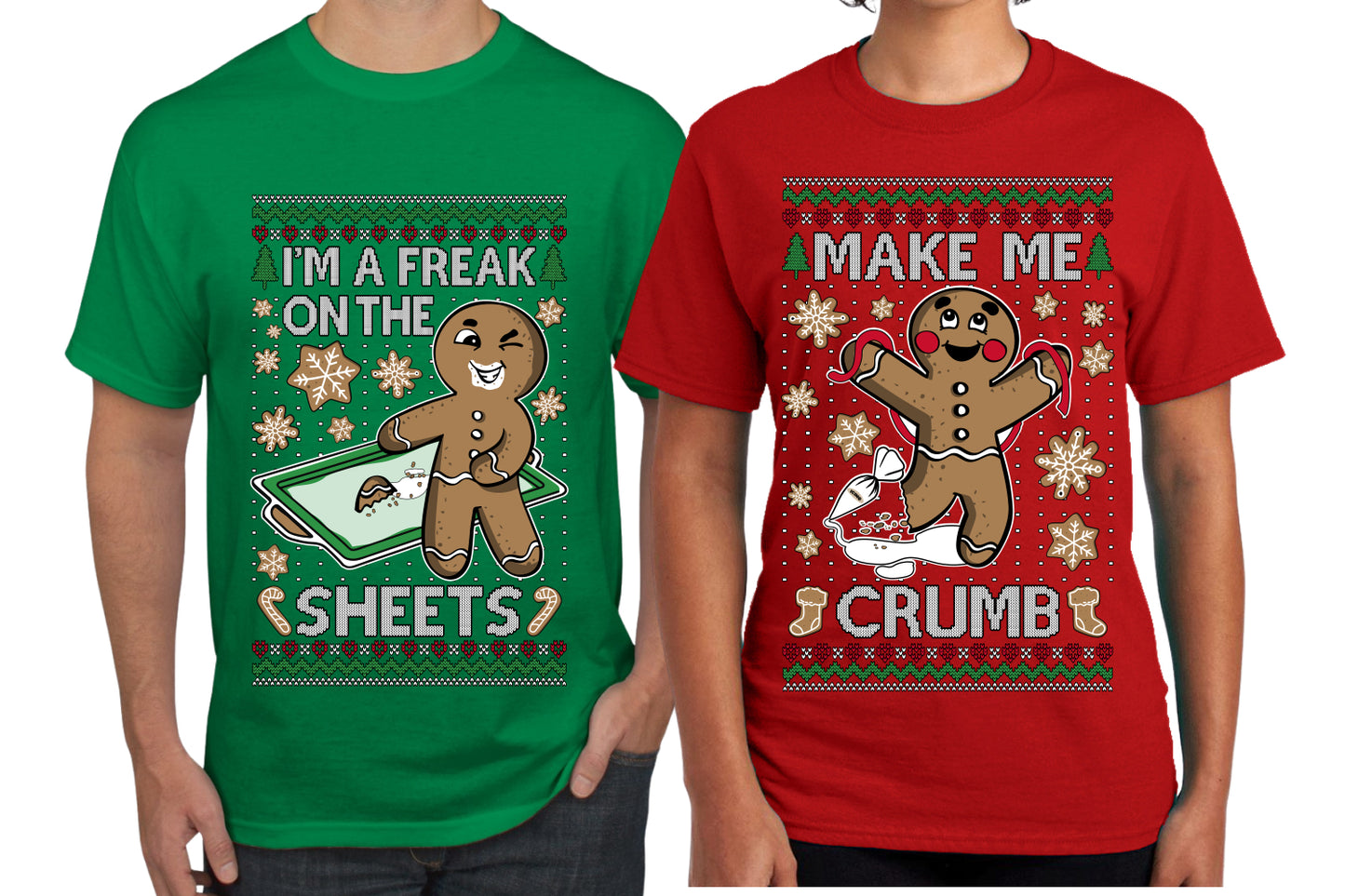 Freak On The Sheets Make Me Crumb Sweater Girlfriend Boyfriend Gift His and Hers Matching Ugly Christmas Couple T-Shirt
