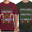 Spreading Christmas Cheer Sweater Girlfriend Boyfriend Gift His and Hers Matching Ugly Christmas Couple T-Shirt