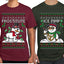 Frostitute Ice Pimp Snowmen Sweater Girlfriend Boyfriend Gift His and Hers Matching Ugly Christmas Couple T-Shirt