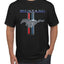 Ford Mustang Classic Pony USA Logo Emblem Cars and Trucks Front and Back Cars and Trucks Men's T-Shirt