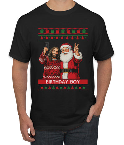 Birthday Boy Jesus, Ugly Christmas Sweater Unisex Men's T-Shirt