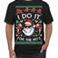 I Do It for the Hos Funny Santa Claus Ugly Christmas Sweater Men's T-Shirt