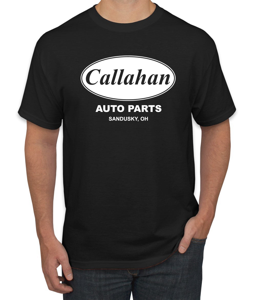 Callahan Auto Parts Sandusky Ohio Retro 90s Funny Tommy Boy Humor Men's T-Shirt