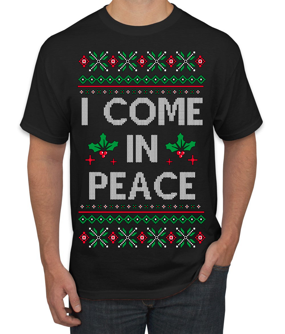 I Come in Peace Ugly Christmas Sweater Men's T-Shirt