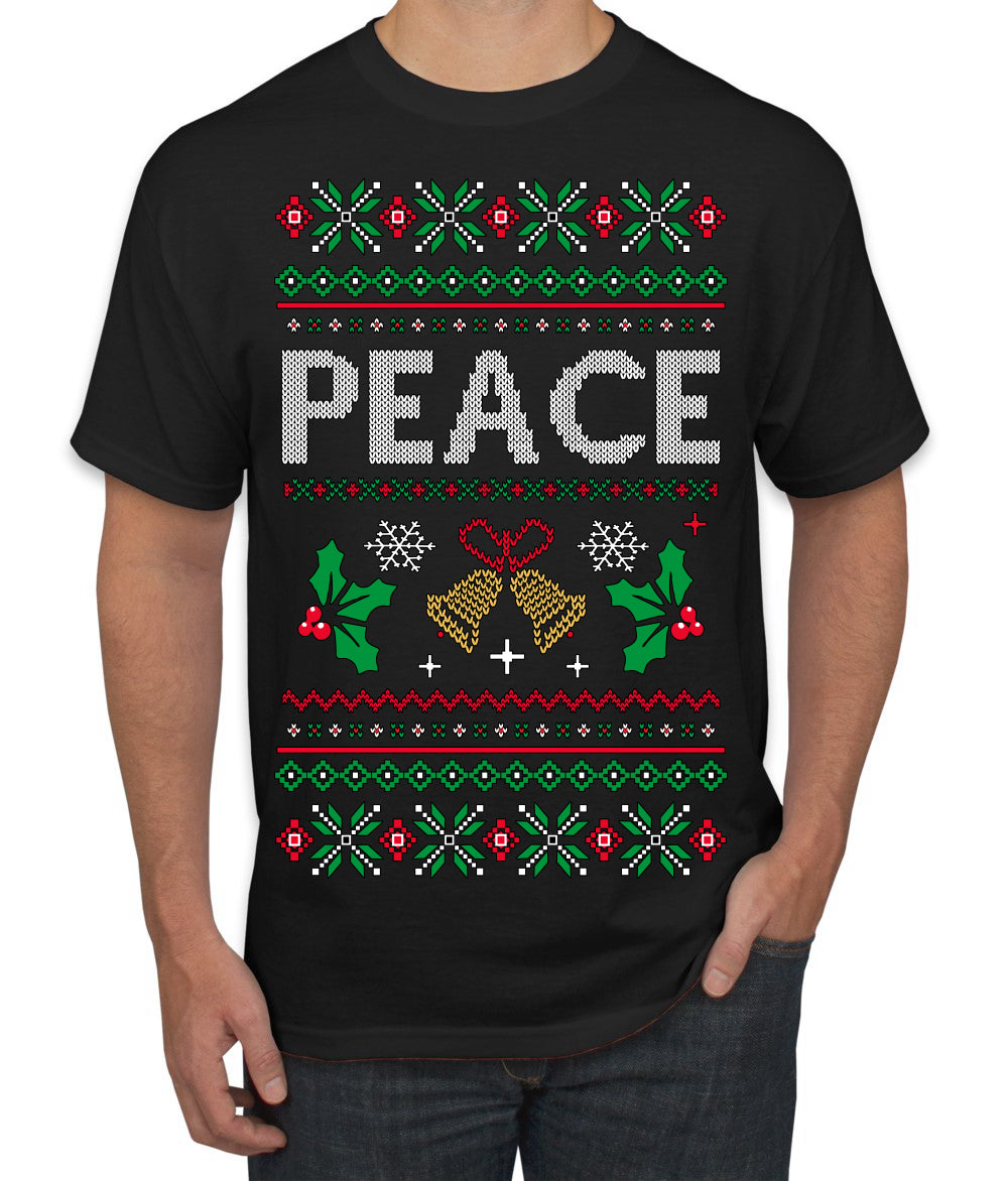 Peace Ugly Christmas Sweater Men's T-Shirt