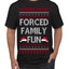 Forced Family Fun, Xmas Holiday Funny Ugly Christmas Sweater Men's T-Shirt