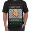 Not My Gumdrop Buttons Funny Classic Movie Quote Ugly Christmas Sweater Men's T-Shirt