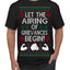Let the Airing of Grievances Begin Funny TV Sitcom Festivus Ugly Christmas Sweater Men's T-Shirt