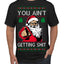 You Ain't Getting Shit Funny Santa Claus Ugly Christmas Sweater Men's T-Shirt