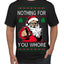 Nothing For You Whore Funny Vulgar Santa Claus Ugly Christmas Sweater Men's T-Shirt