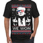 We Won Funny 45 47 President Trump Shot USA Glasses Ugly Christmas Sweater Men's T-Shirt