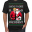 Santa's Favorite President Red Suit Trump Ugly Christmas Sweater Men's T-Shirt