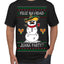 Feliz Navidad Juana Party Funny Spanish Drinking Cerveza Ugly Christmas Sweater Men's T-Shirt