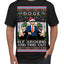 Doge Elf Around and Find Out Trump Elon Vivek MAGA Ugly Christmas Sweater Men's T-Shirt