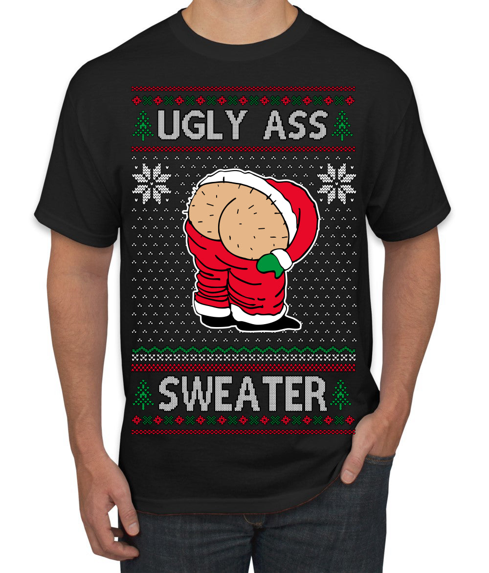 Ugly Ass Sweater Funny Santa Claus Butt Xmas Ugly Christmas Sweater Men's T-Shirt