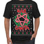 Hail Santa Funny Satanic Candy Devil Heavy Metal Satan Ugly Christmas Sweater Men's T-Shirt