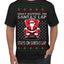 What Happens on Santa's Lap Stays on Santa's Lap, Funny Dirty X Rated Naughty Ugly Christmas Sweater Men's T-Shirt