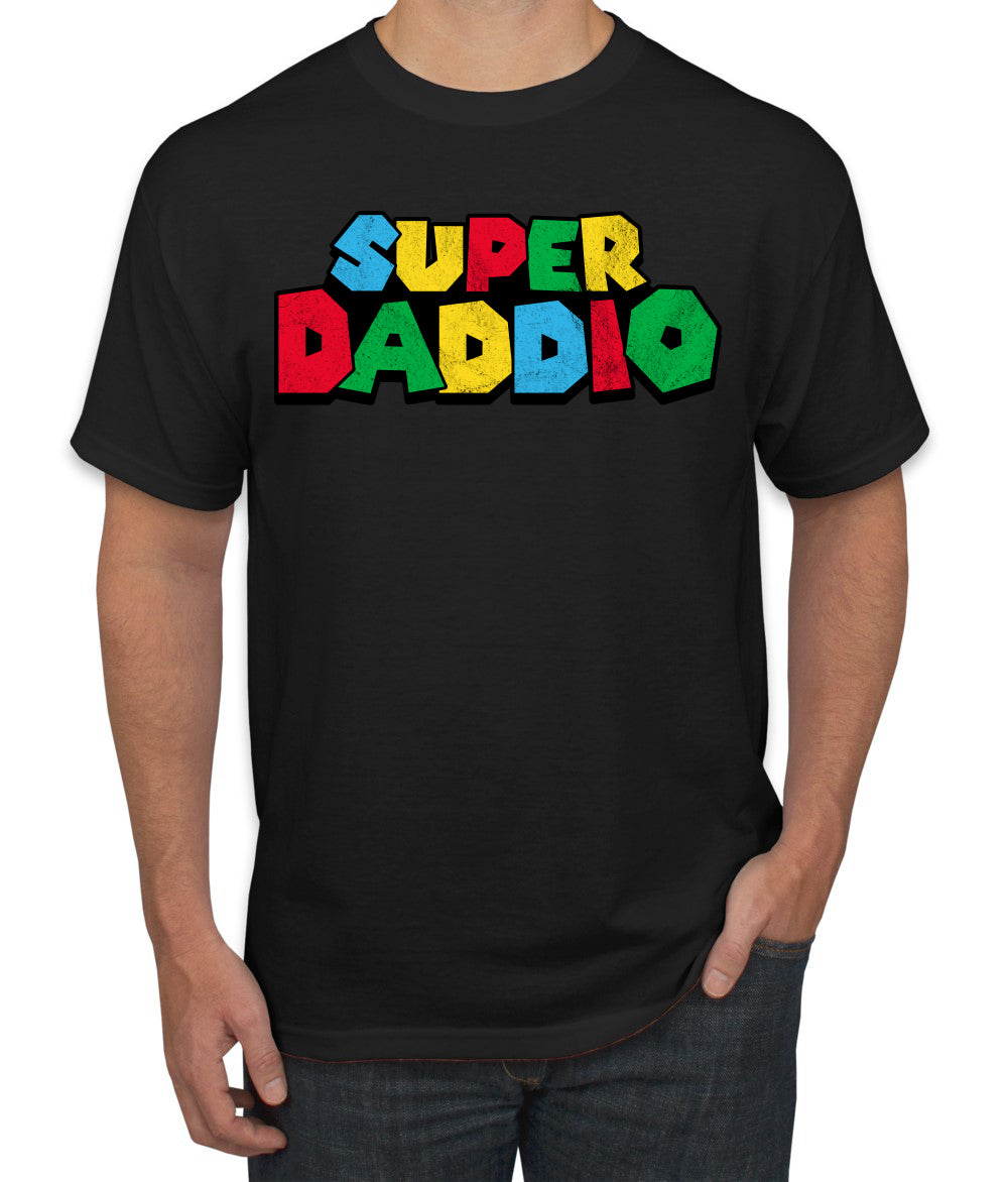 Super Daddio Gamer Dad Fan Gift Father's Day Men's T-Shirt