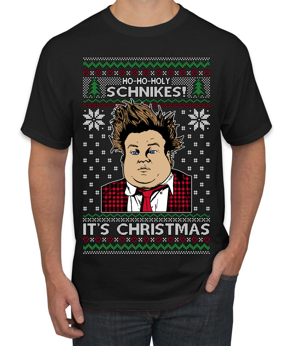 Ho Ho Holy Schnikes Funny 90s Classic Tommy Boy Movie Ugly Christmas Sweater Men's T-Shirt