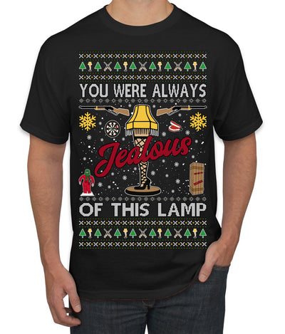 You Were Always Jealous Of This Lamp, Fra Gee Lay Classic 80s Xmas Movie Quote Fragile Leg Lamp Story Unisex Ugly Christmas Sweater Men's T-Shirt