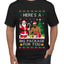 Here's A Big Package For You Santa Christmas Sweater, Ugly Christmas Sweater Men's T-Shirt