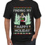 Finding My Happy Holiday, Ugly Christmas Sweater Men's T-Shirt