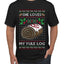 She Loves my Yule Log, Ugly Christmas Sweater Men's T-Shirt