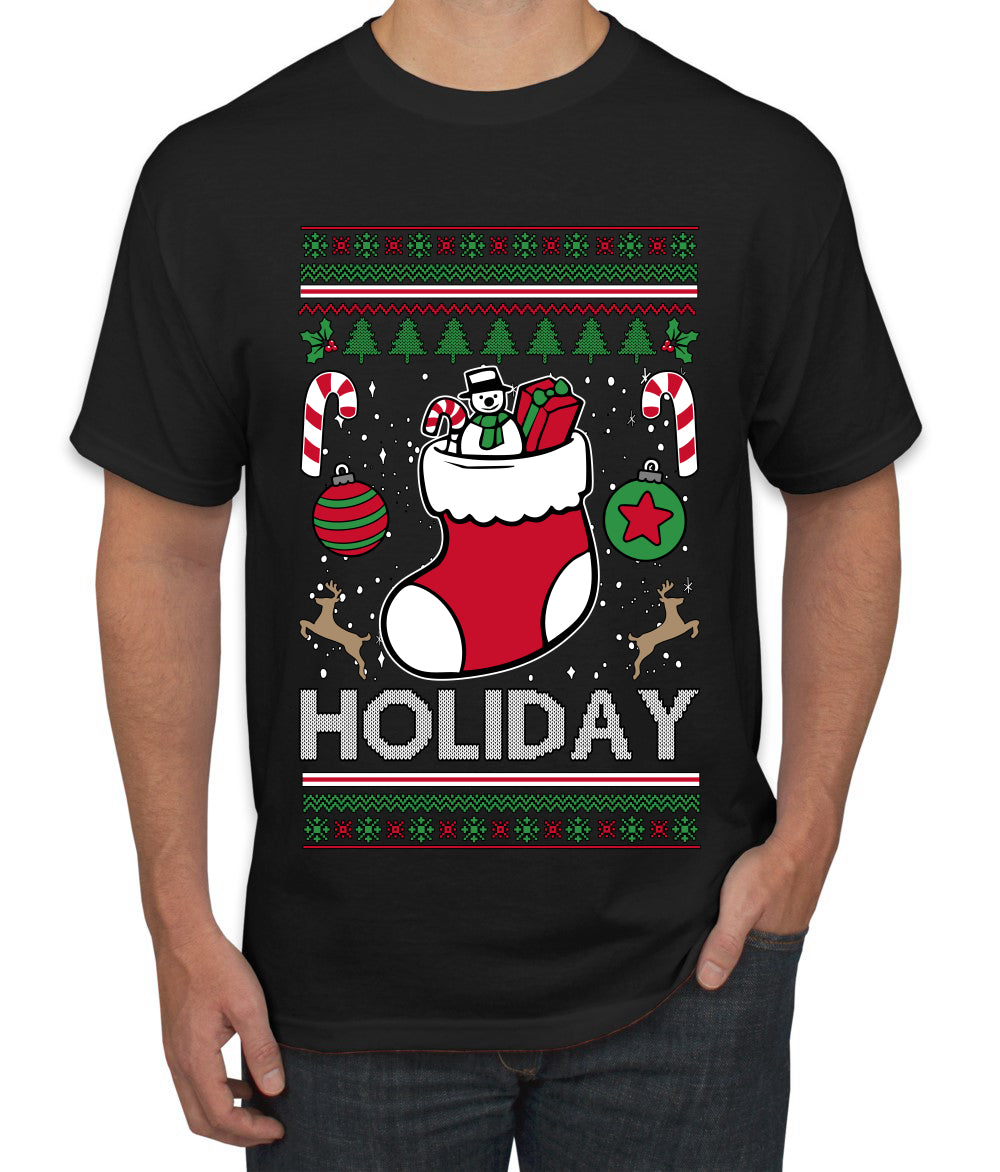 Holiday, Ugly Christmas Sweater Unisex Men's T-Shirt