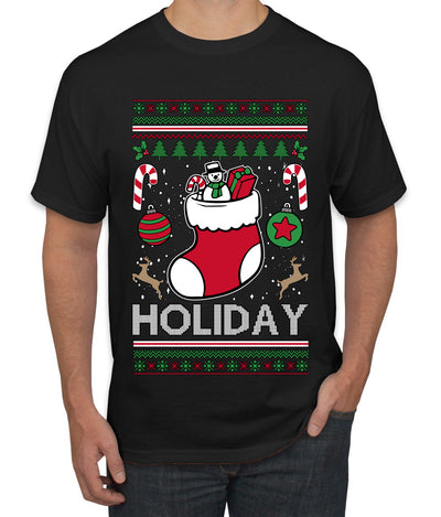 Holiday, Ugly Christmas Sweater Unisex Men's T-Shirt
