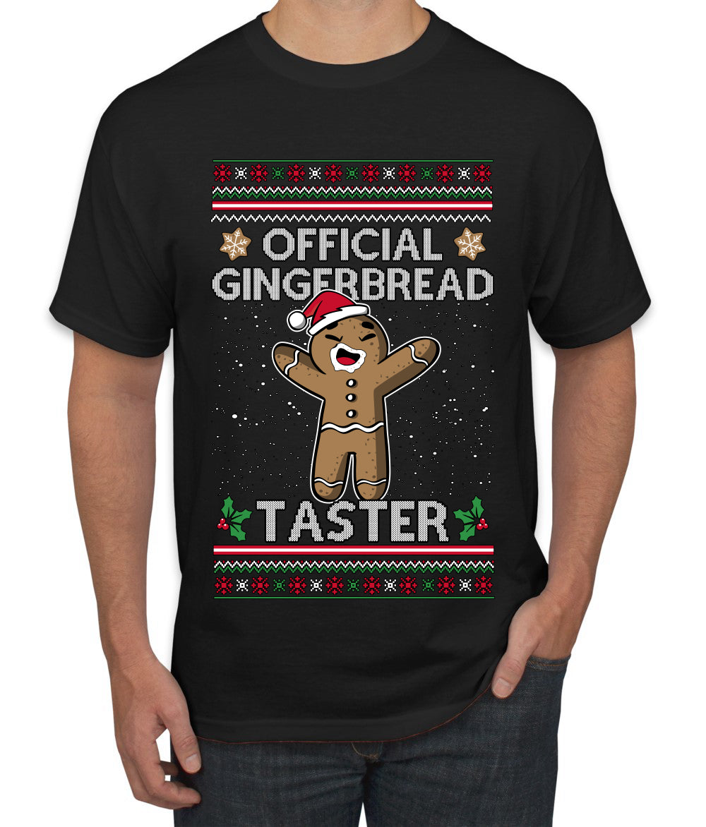Official Gingerbread Taster, Ugly Christmas Sweater Unisex Unisex Men's T-Shirt