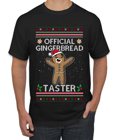 Official Gingerbread Taster, Ugly Christmas Sweater Unisex Unisex Men's T-Shirt