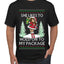 Hold My Package, Ugly Christmas Sweater Unisex Unisex Men's T-Shirt